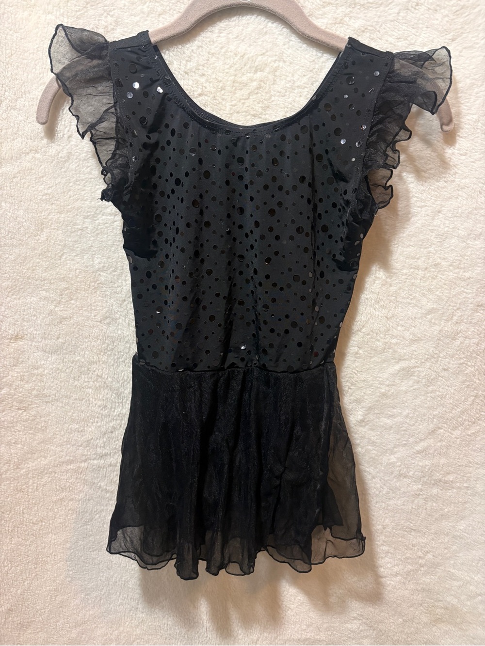 Danskin Now Black Dance Recital Dress Ballet Skating Costume Girls